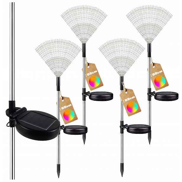 Solární Zahradní Lampa Led Pampeliška Stromek Ohňostroj Snímač soumraku