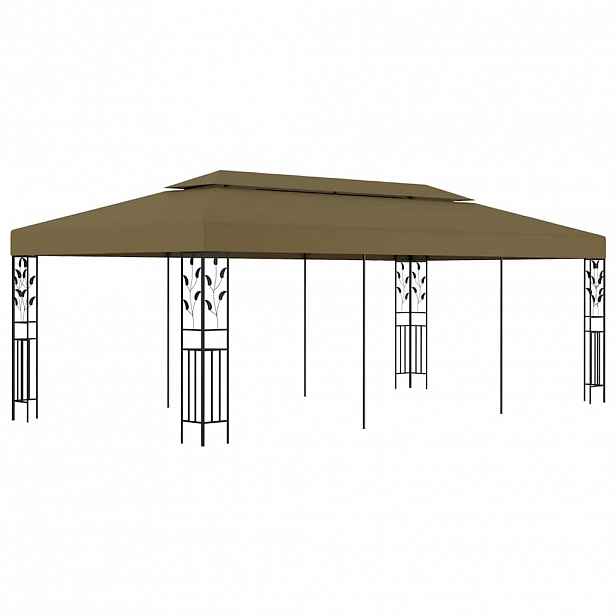 vidaXL Altán 6 x 3 m taupe 180 g/m²