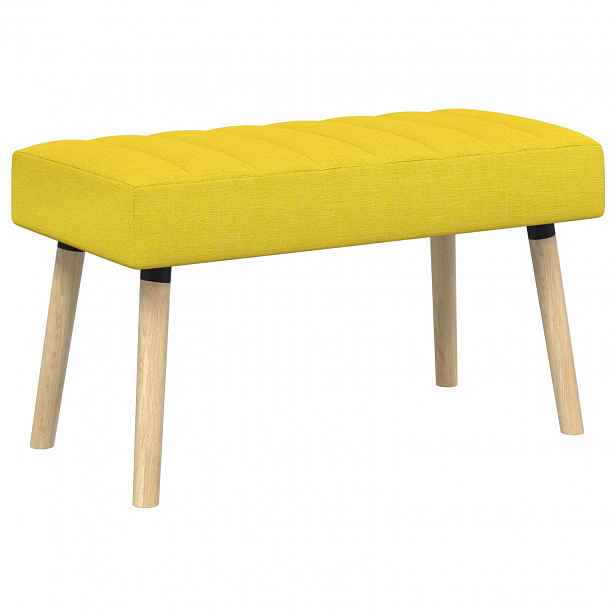 vidaXL Lavice s kanálovým prošíváním Světlá žlutá 80 x 40 x 46 cm