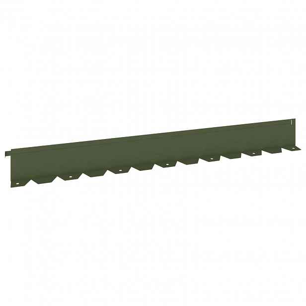 vidaXL Okraj trávníku 10 ks 102 x 10 x 4 cm Ocel Olivově zelená