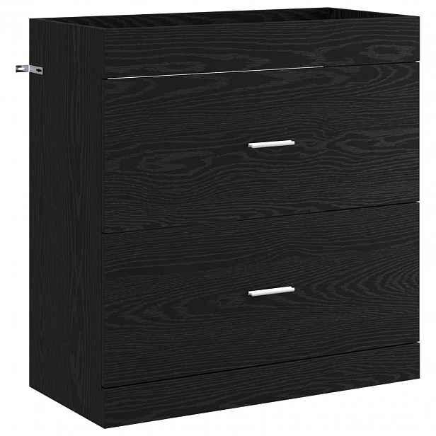 vidaXL Koupelnová skříňka pod umyvadlo Černý dub 78,5 x 37,5 x 81 cm