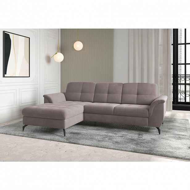 Sit & More ROHOVÁ SEDAČKA, textil, šedohnědá