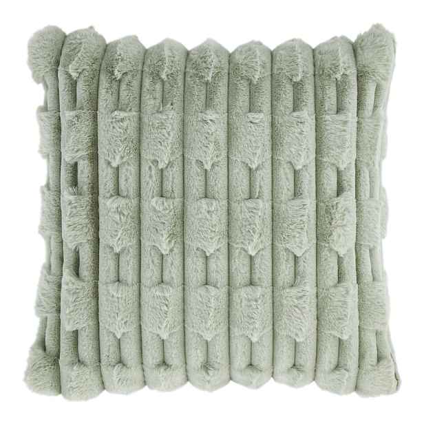 Dekorační polštář z mikroplyše 50x50 cm Carved Fur – Bianca