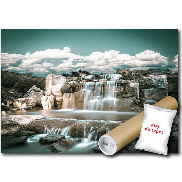 Fototapeta Vodopád Skály 3B V8 368x254 F13360