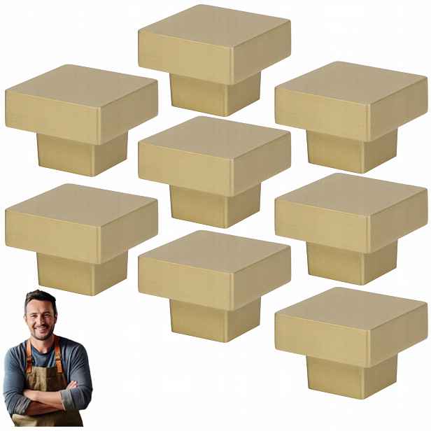 Nábytková Úchytka Kanto Zlatá Barva 8 ks