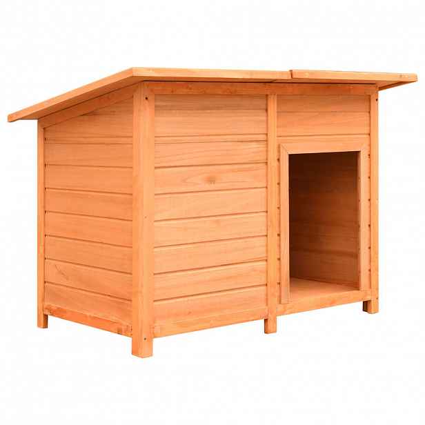 vidaXL Psí bouda 120 x 77 x 86 cm masivní borové a jedlové dřevo