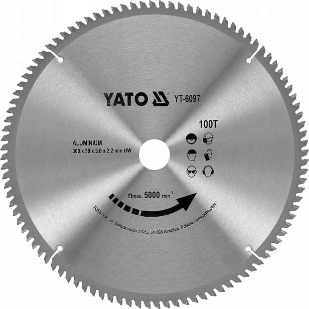 Vidiový Kotouč Na Hliník 300X100TX30 Yato YT-6097