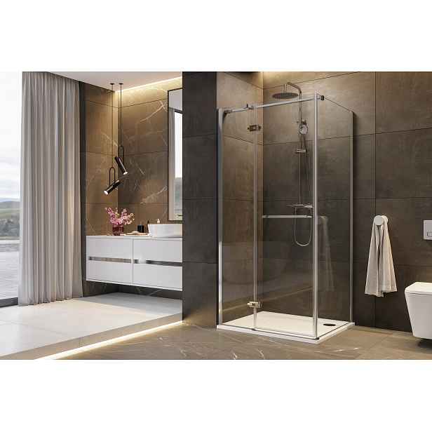 VIP R13 CHROM Sprchová zástěna čiré sklo 8mm 100x80x200cm