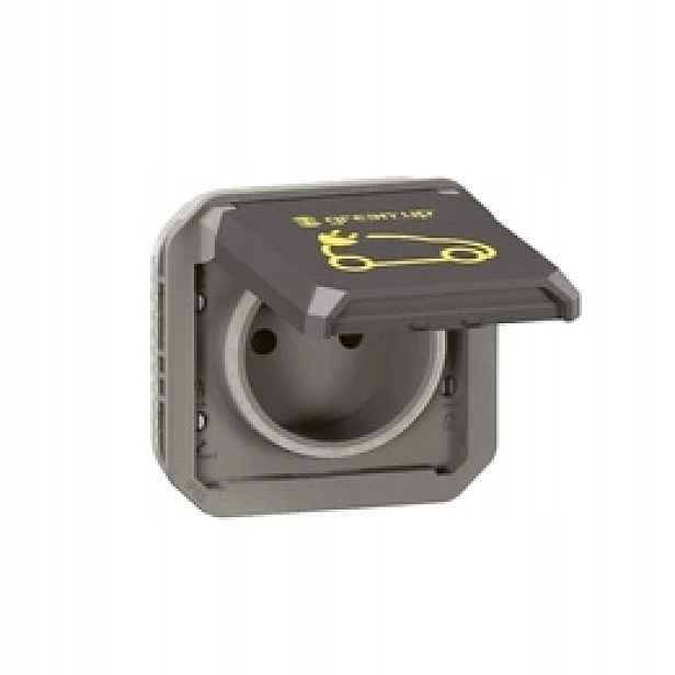 Nové Plexo Nabíjecí zásuvka pro automobily 250V~ antracit Legrand 069885L