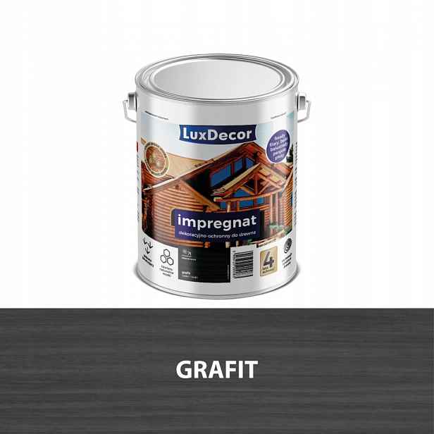 Luxdecor Ochranná A Dekorativní Impregnace Na Dřevo 4,5L Grafit