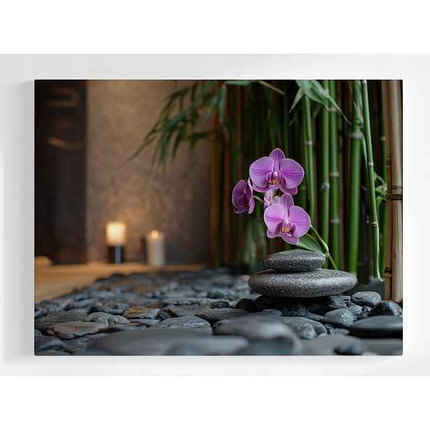 Plakát Orchidej Bambus Kameny Zen Spa Relax 100x75