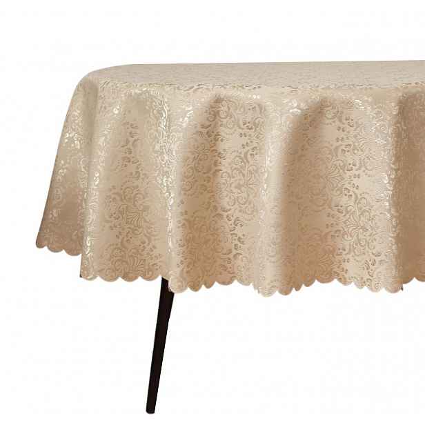 Ubrus Odolný Proti Skvrnám, Oválný, Béžový, 110 X 290 CM, Žakárová Mozaika, Elegantní