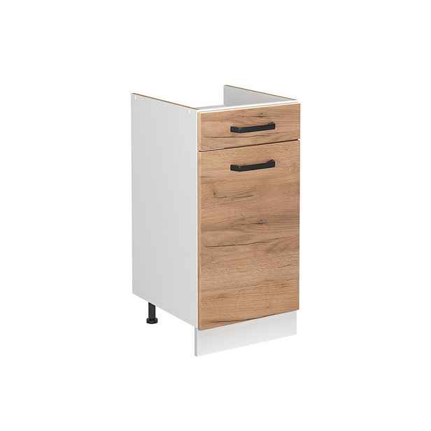 Vicco SKŘÍŇKA POD DŘEZ R-Line, Zlatý mocný dub/Bílá, 40 cm bez pracovní desky