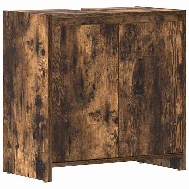 vidaXL Koupelnová skříňka kouřový dub 60 x 33 x 60 cm kompozitní dřevo