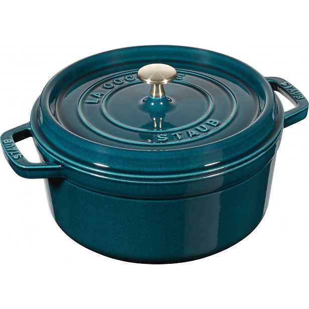 Litinový hrnec s poklicí Staub Cocotte, mořská modř, 24 cm / 3,8 l