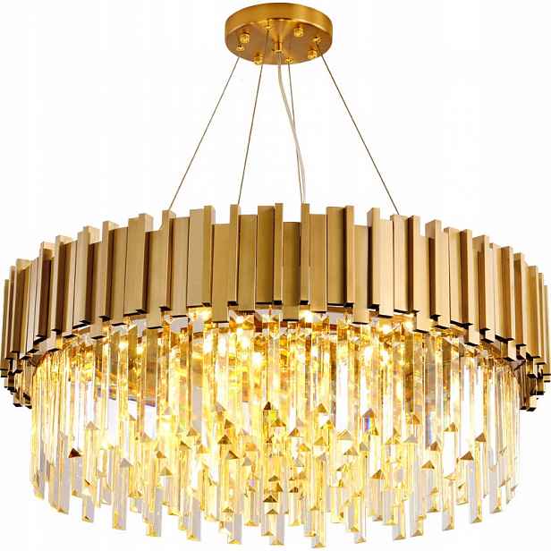 Stropní Křišťálová Lampa Stropní Svítidlo Zlatý Křišťál Do Obývacího Pokoje 38 CM
