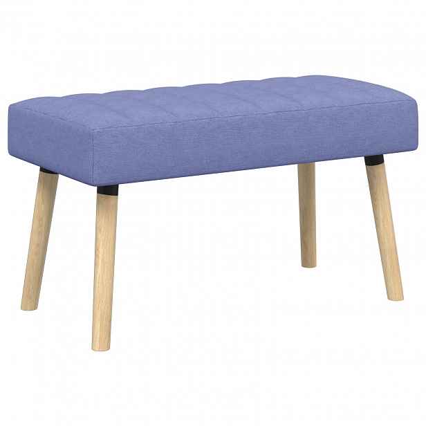 vidaXL Lavice s kanálovým prošíváním Modrá džínovina 80 x 40 x 46 cm