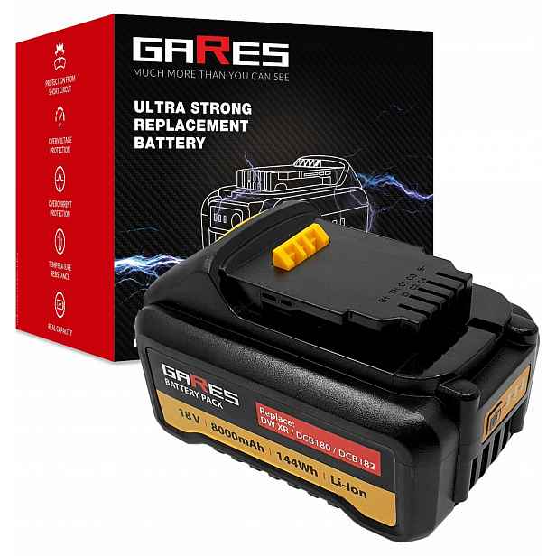 Baterie pro Dewalt Xr DCB180 DCB181 DCB182 18V 8Ah