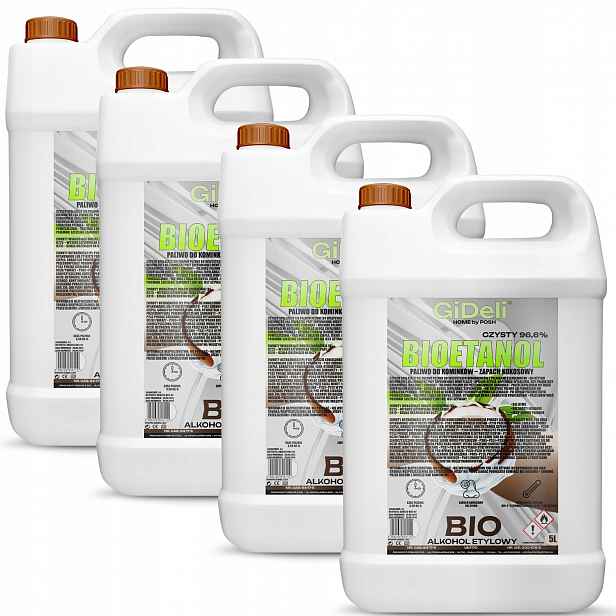 Bioetanol do krbu 4 x 5 l s vůní kokosu, biopalivo