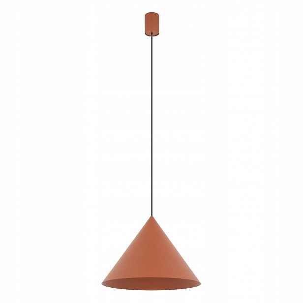 Hnědá závěsná lampa Zenith je moderní nad jídelní stůl Nowodvorski