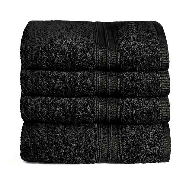 TEMU Ručníky a Koupelnové Ručníky, 4 ks, Prémiová Kvalita, 100% Bavlna, 550 g/m², Velikosti: 30×50 cm, 50×100 cm, 70×140 cm, Vysoce Savé, Měkké na