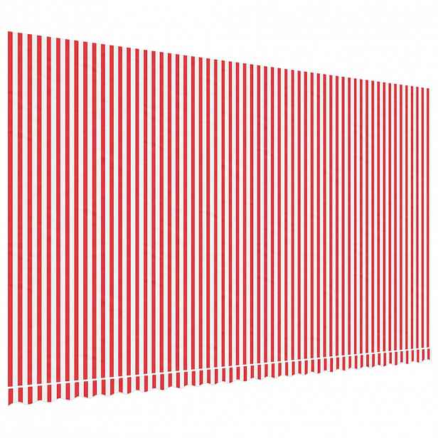 vidaXL Náhradní plachta na markýzu červená a bílá 600 x 350 cm polyesterová