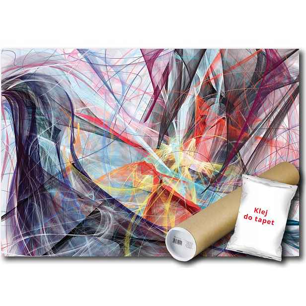 Vinylová fototapeta abstrakce grafika barva čára chaos linie 152x104
