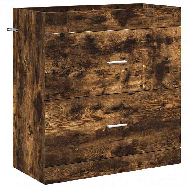 vidaXL Koupelnová skříňka pod umyvadlo Kouřový dub 78,5 x 37,5 x 81 cm