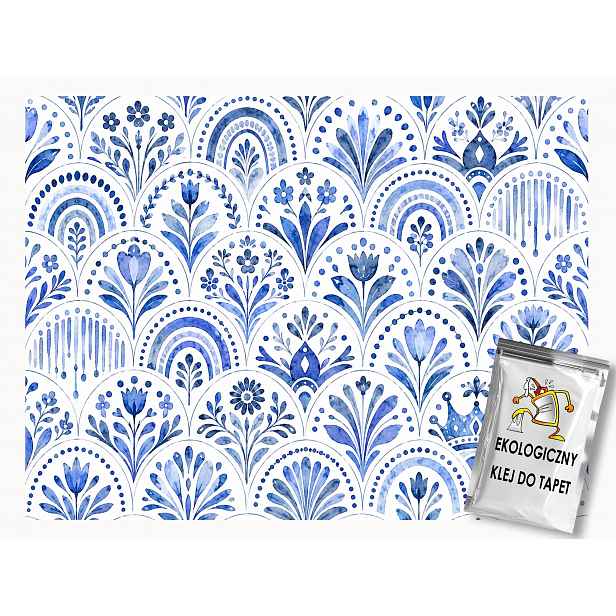 Fototapeta Flizelina Akvarel Keramika Luska Vzor Folk 416x254 130g
