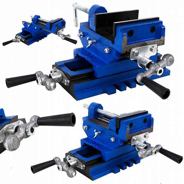Křížový svěrák 100 mm Falon-Tech – pro frézku a stolní vrtačku