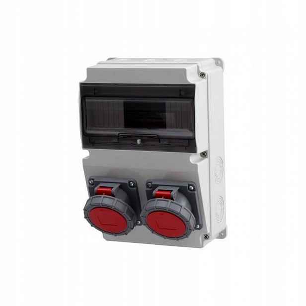 Rozvaděč Lago IP65 10M – zásuvky 2x32A/5P