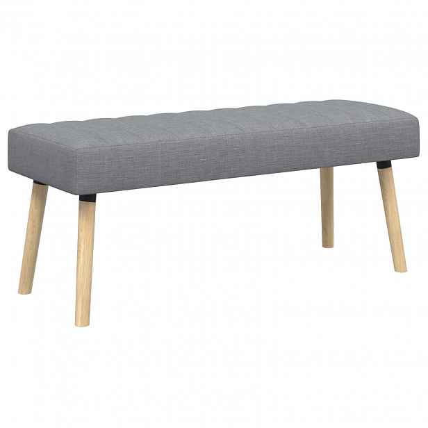 vidaXL Lavice s kanálovým prošíváním Světle šedá 110 x 40 x 46 cm