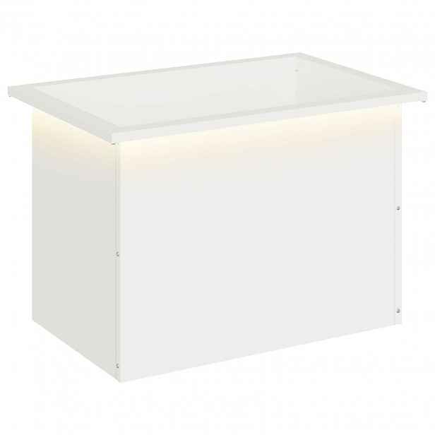 vidaXL Zahradní truhlík s LED osvětlením Bílá 40 × 60 × 40 cm Ocel