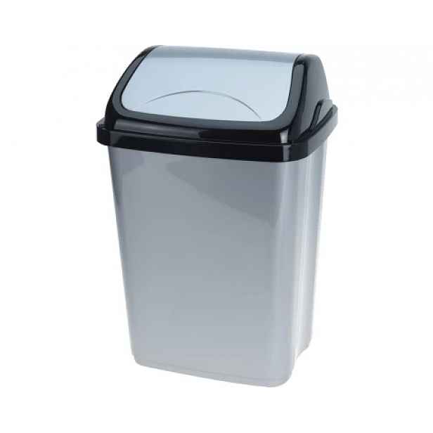 Odpadkový koš 10 l, černo-šedý