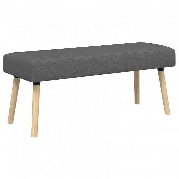 vidaXL Lavice s kanálovým prošíváním Tmavě šedá 110 x 40 x 46 cm