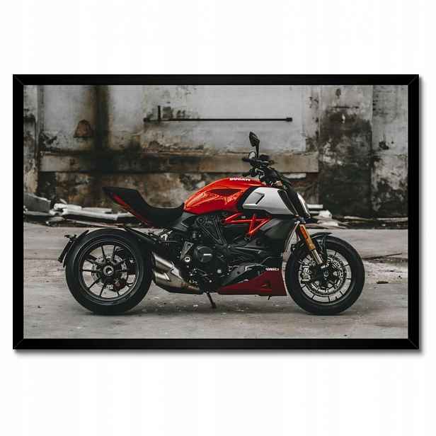 Plakáty v rámu 60x40 Červené Ducati Motocykl