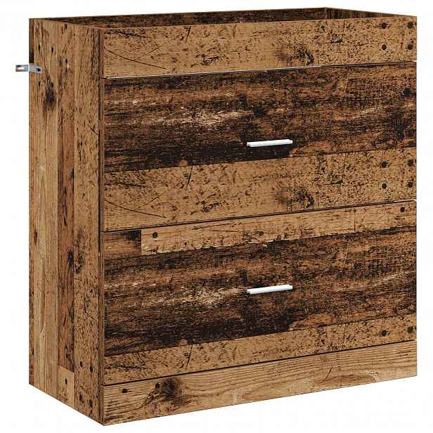vidaXL Koupelnová skříňka pod umyvadlo Staré dřevo 78,5 x 37,5 x 81 cm