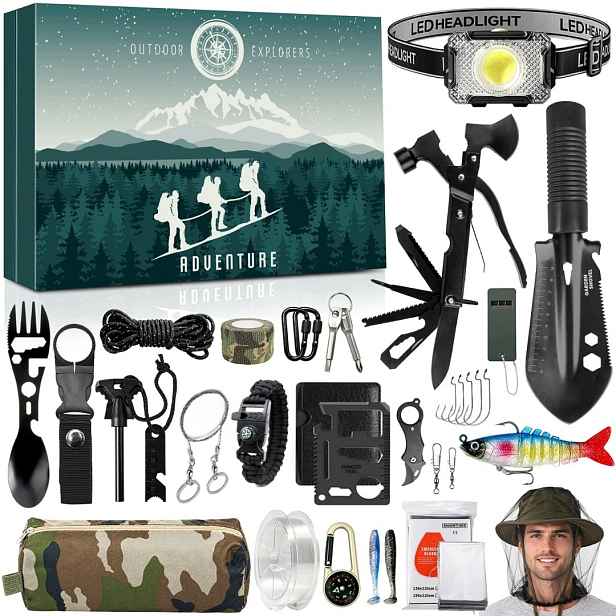 Adventní Kalendář 2026 Nástroje 24 Vychytávek Survival Outdoor Pánský