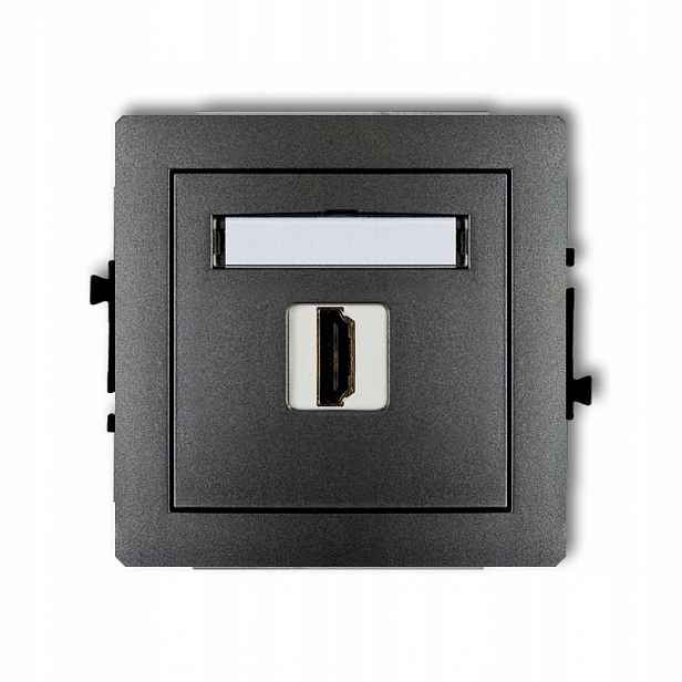 Grafitová Hdmi Zásuvka 11DHDMI-1 Deco Karlik
