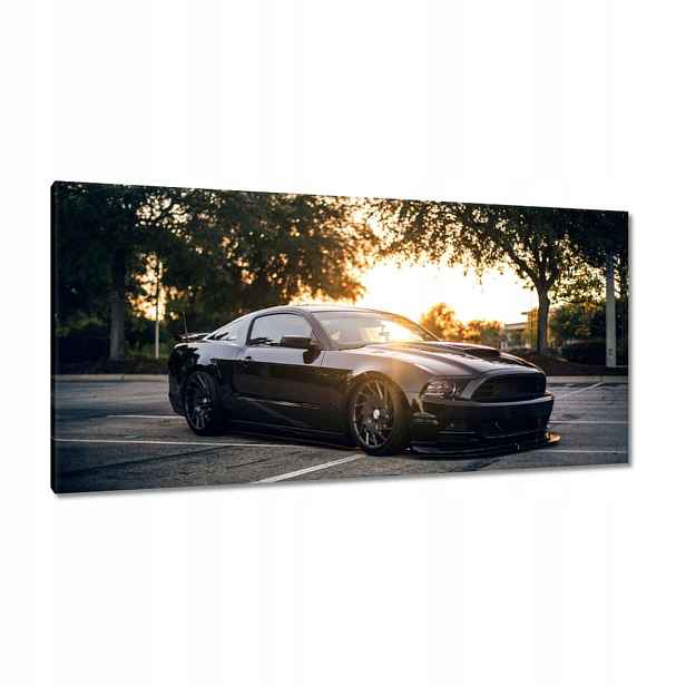Obrazy 115x55 Černá bestie Mustang
