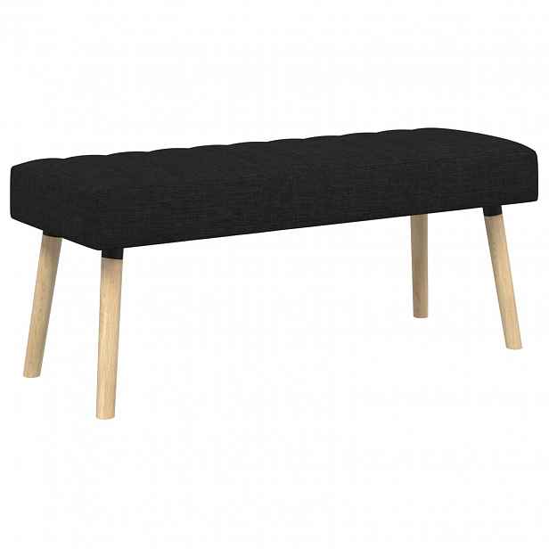 vidaXL Lavice s kanálovým prošíváním Černá 110 x 40 x 46 cm Textil