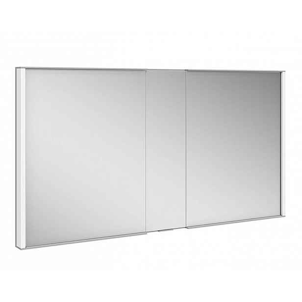 Keuco Royal Match - Zrcadlová skříňka s LED osvětlením, vestavná, 130x70x15 cm, stříbrný elox 12815171311