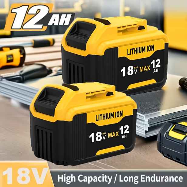 TEMU 2X 18V 12,0Ah náhradní baterie pro for Dewalt 18V DCB200 DCB101 DCB107 DCB112 DCB105 DCB203 baterie pro elektrické nářadí