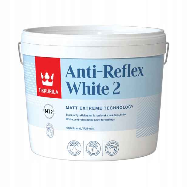 Tikkurila Anti-reflex White 2 Barva Na Stropy Bílá Matná 3L