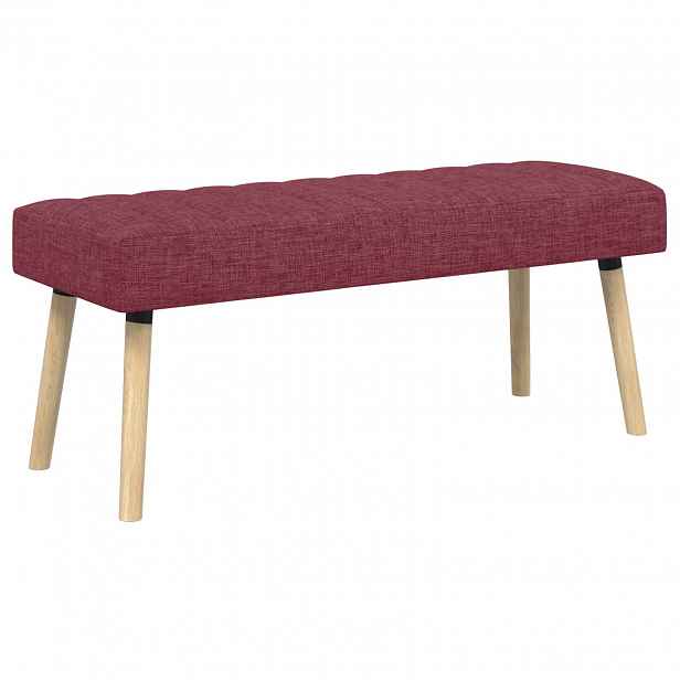 vidaXL Lavice s kanálovým prošíváním Víno Červené 110 x 40 x 46 cm
