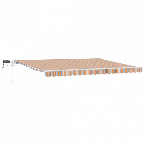 vidaXL Stahovací markýza Vícebarevný 450 × 300 cm Látka a hliník