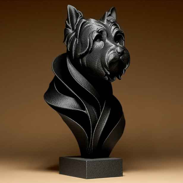 York Pes Figurka Soška Dekorace Dárek 3D tisk 15 cm
