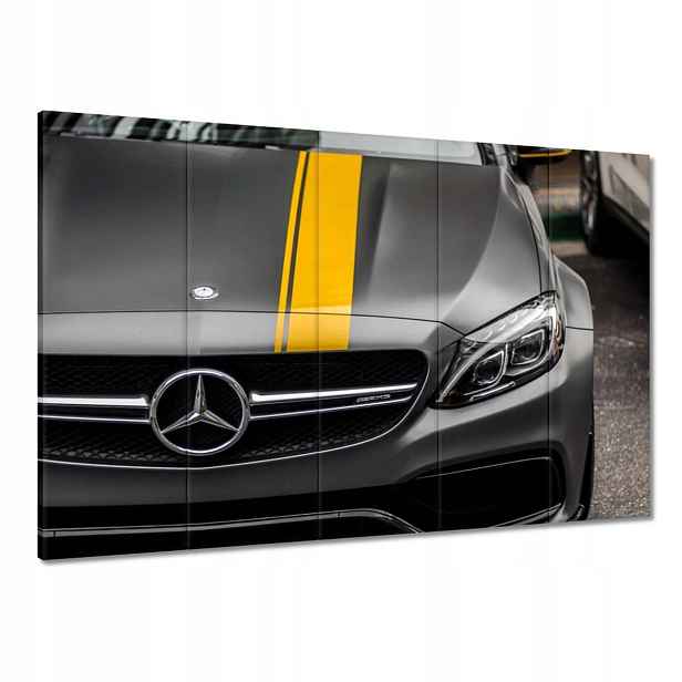 Obrazy 100x70 Mercedes Amg Žlutý proužek