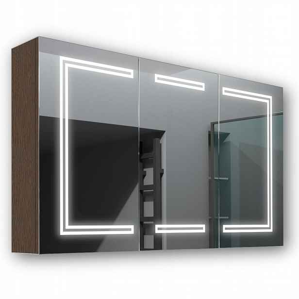 Dřevěná skříňka 120x70 Led zrcadlo Saturn Wenge