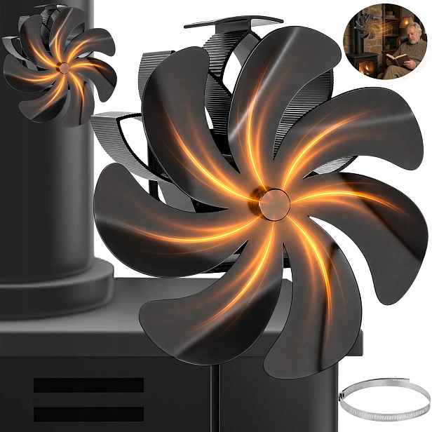 Termoelektrický Krbový Ventilátor Napájený Teplem, Tlumený Ventilátor